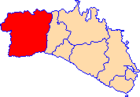 Localización de Ciudadela en la isla de Menorca