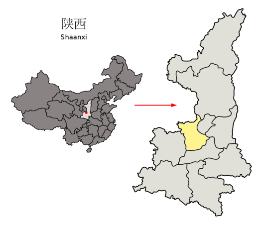 Kaart van Xianyang