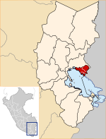 Location of the province Moho in Puno.svg