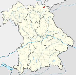 Locator map HO (town) in Bavaria.svg