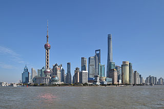 Pudong district of Shanghai, China