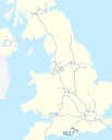 M27 motorway (Great Britain) map