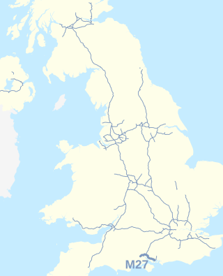 <span class="mw-page-title-main">M27 motorway</span> Motorway in Hampshire, England