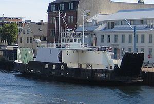 M/S Dumle vid kaj i Landskrona hamn.