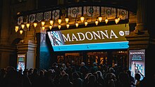 Banner for one of the London shows at the Palladium. Madonna claimed the venue tried to "censor" her by cutting short a concert after she ran over her curfew. Madame x Theather (3).jpg
