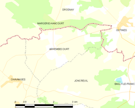 Mapa obce Arrembécourt