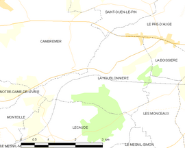 Mapa obce La Houblonnière