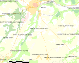 Mapa obce Saint-Aubin-le-Vertueux