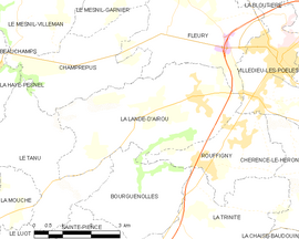 Mapa obce La Lande-d’Airou