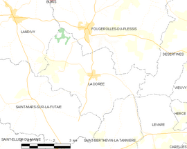 Mapa obce La Dorée