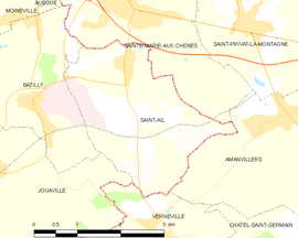 Mapa obce Saint-Ail