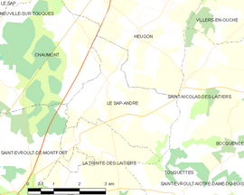 Mapa obce Le Sap-André