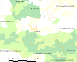 Mapa obce Tanville