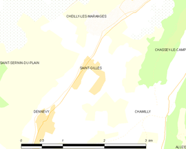 Mapa obce Saint-Gilles