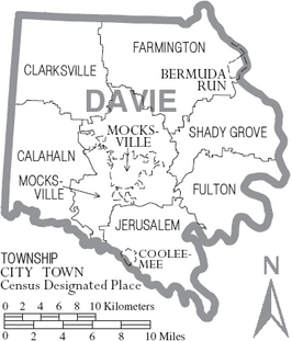 Kaart van Davie County