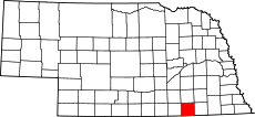 Map of Nebraska highlighting Thayer County.svg