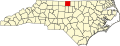 State map highlighting Caswell County