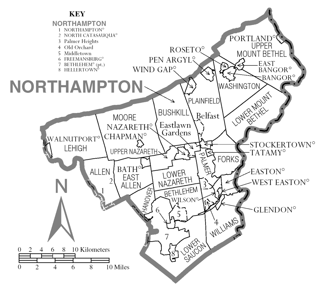 File:Map of Northampton County, Pennsylvania.png 