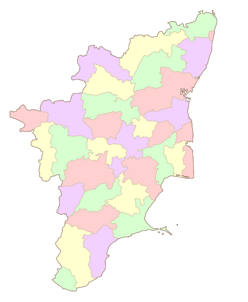 File:Map of Tamil Nadu districts.svg