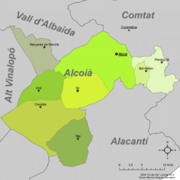 Map of Alcoià.