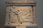 Thumbnail for File:Marble Votive Relief in the Shape of a Naiskos (Small Temple), Found in the Sanctuary of Amphiaraos at Oropos, 400-350 BC (28212587460).jpg