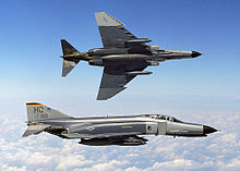 Two F-4Fs over the skies of Holloman AFB McDonnell Douglas F-4F-54-MC Phantom 72-1150.jpg