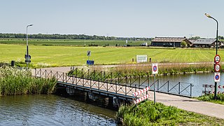 Vesting Muiden bridge over the fortress moat.