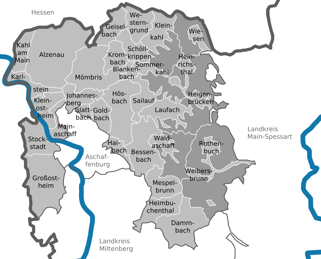 Liste der Gemeinden im Landkreis Aschaffenburg