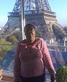 Pandor in front of the Eiffel Tower