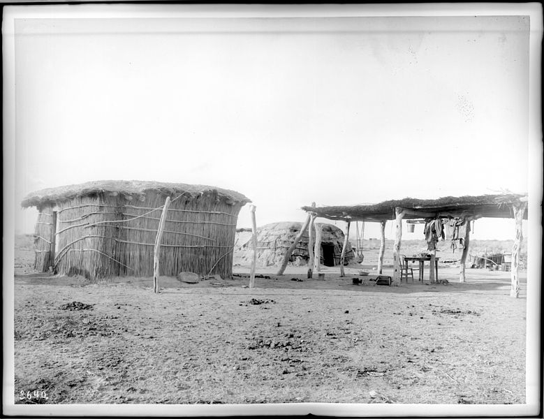 File:Native Pima Indian summer dwellings, or "Kans", Arizona, ca.1900 (CHS-3640).jpg