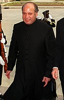 Nawaz Sharif, longest-serving Prime Minister of Pakistan, wearing Sherwani in Washington in 1998