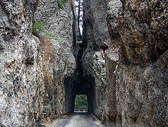 The Needles Eye Tunnel on the Needles Highway, South Dakota