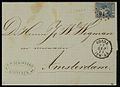 5c on letter from Ginneken, straight line postmark, 27.9.1871 to Amsterdam (№ 7II)