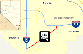 Nevada Eyalet Rotası 146, Nevada, Clark County'nin güneyindeki I-15 ve I-215'i birbirine bağlar.