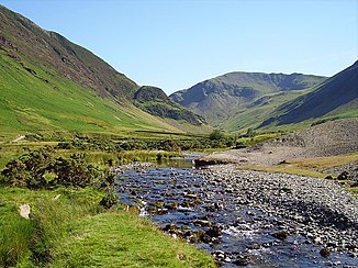 The Newlands Beck with a view of Dale Head