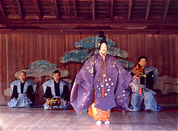 Noh performance at Itsukushima Shrine