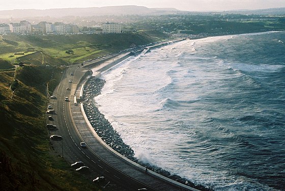 Cars on North Bay, Scarborough, Yorkshire