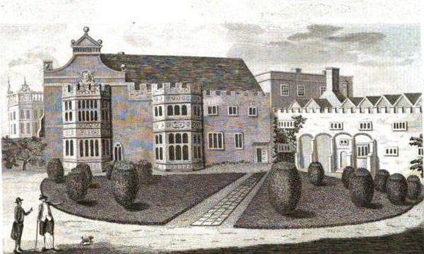 Hinchingbrook House, Huntingdon, 1787. Formerly the home of Oliver Cromwell's family.