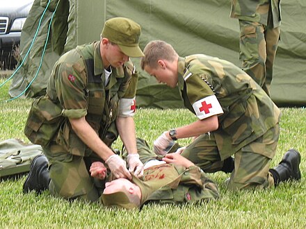 Norwegian medics during an exercise
