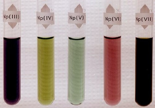 Neptunium ions in solution