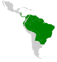 Distribución xeográfica da especie.