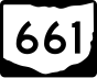 Marcador de la ruta estatal 661