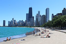 Vue depuis Oak Street Beach.