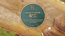 A reminder of the lost oyster farming industry, at Neverfail Bay. Oatley, NSW - Neverfail Bay, oyster farming plaque (April 2019).jpg