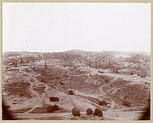 Oil wells in Olinda in 1900 OilwellsOlindaOrangeCo1900.jpg