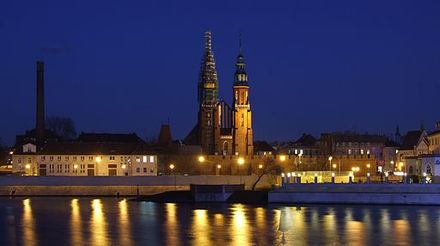 Opole at night