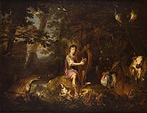 Вильманн, Михаэль - Орфей, играющий перед зверями (oколо 1670)