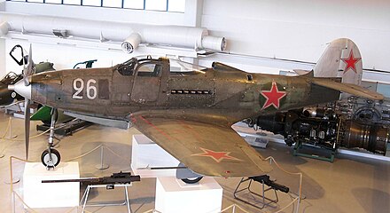 Soviet P-39Q formerly 44-2664 on display at the Aviation Museum of Central Finland