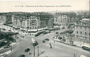 HBMs, or low-income housing projects, built at Porte Clignancourt in the 1930s PARIS Panorama de la Porte Clignacourt vers STO.JPG