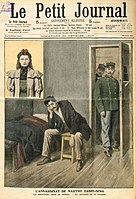 « L'assassinat de Marthe Erbelding. Le meurtrier dans sa cellule. - Le portrait de la victime ». Une du Supplément illustré du Petit Journal, du 24 février 1907.